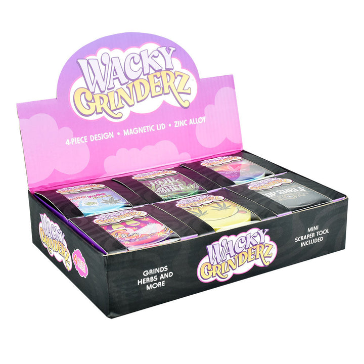 Wacky Grinderz | 4pc | 2.5" | 6pc Display - Headshop.com