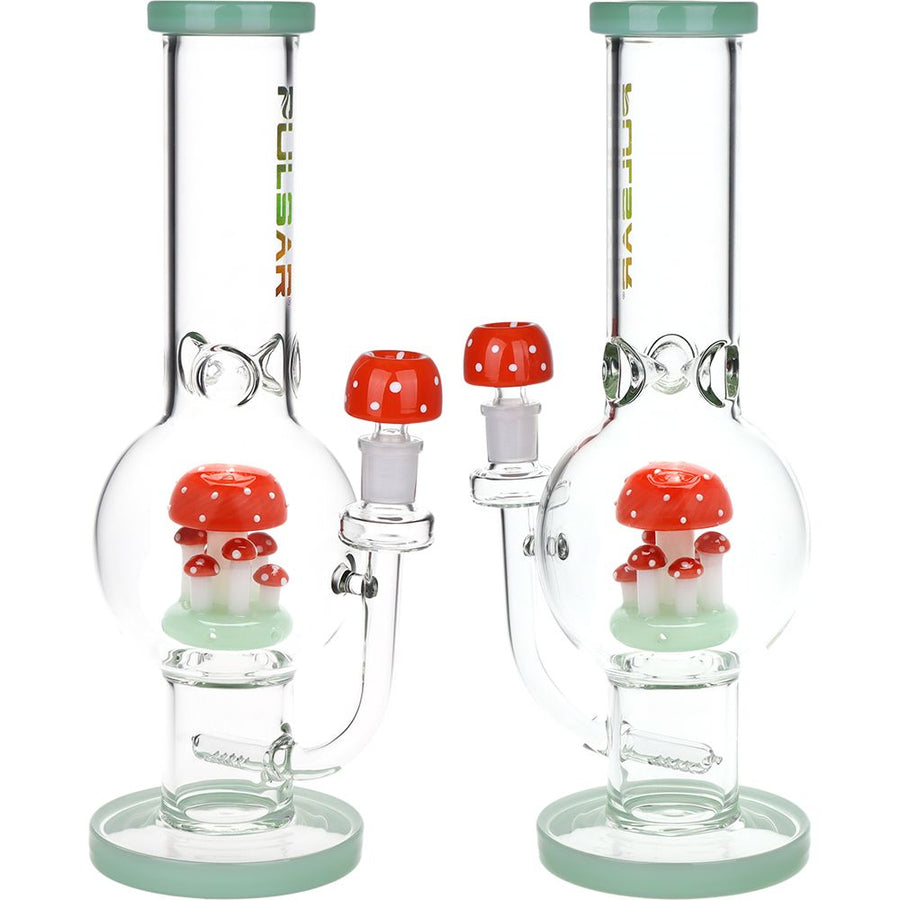 Pulsar Shroom Colony Perc Bubble Base Glass Water Pipe - 12.5" / 14mm F - Headshop.com