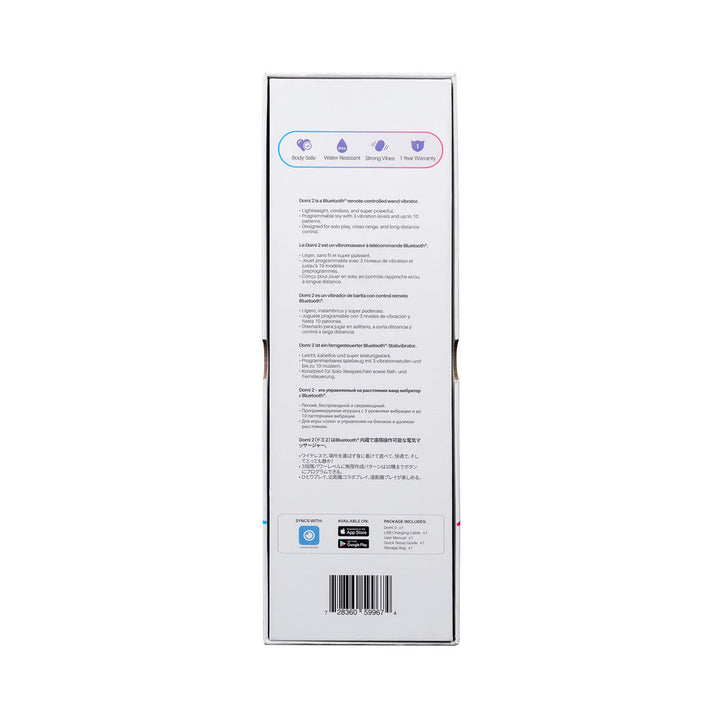 Lovense Domi 2 Bluetooth Programmable Wand Vibrator - Headshop.com