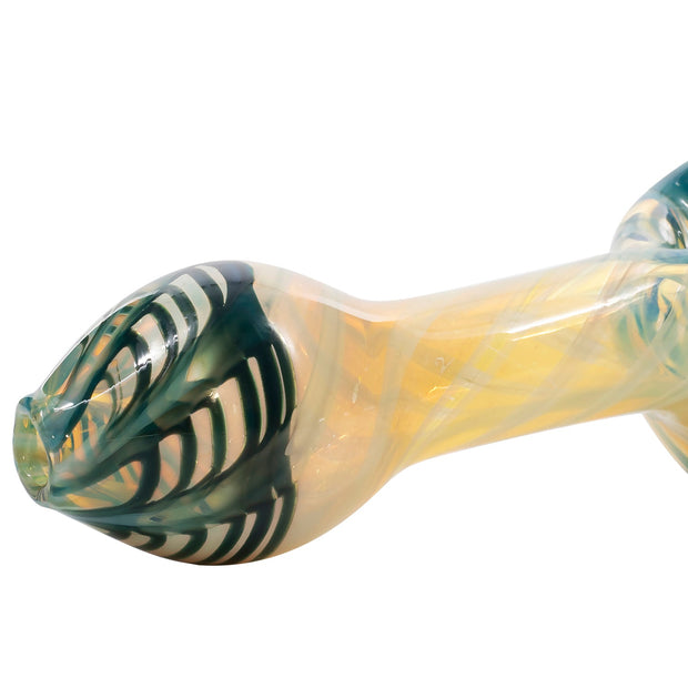 LA Pipes Twisty Cane Spoon Glass Pipe (Various Colors) - Headshop.com