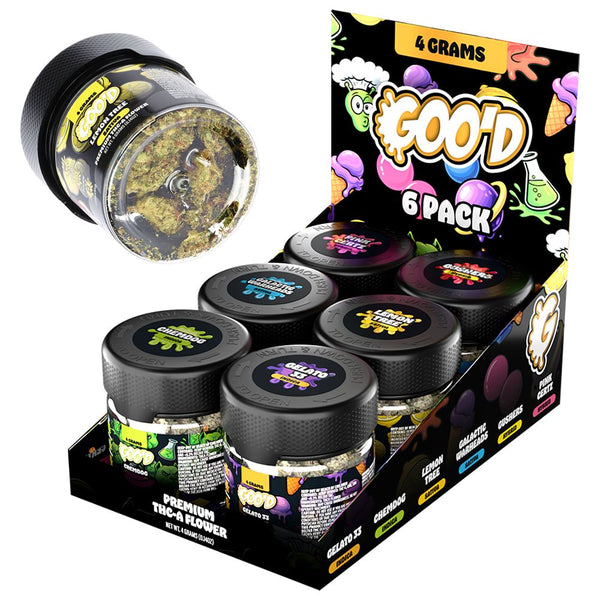 6CT DISPLAY - GOO'D Premium THCA Flower - 4g / Assorted Strains 6CT DISPLAY - GOO'D Premium THCA Flower - 4g / Assorted Strains