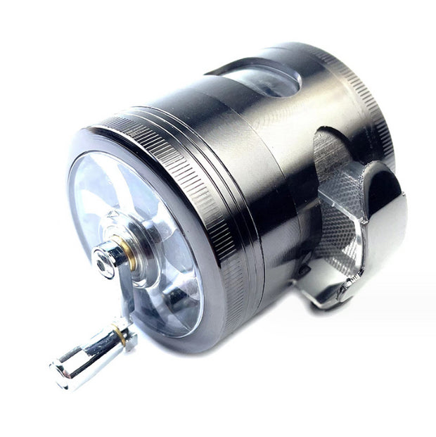 Cloud 8  Hand Crank Grinder with Chamber Window, Collection Drawer 2.5 4 Piece - Headshop.com