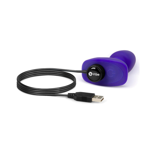b-Vibe Rimming Petite Rotating and Vibrating Remote Control Plug Purple - Headshop.com