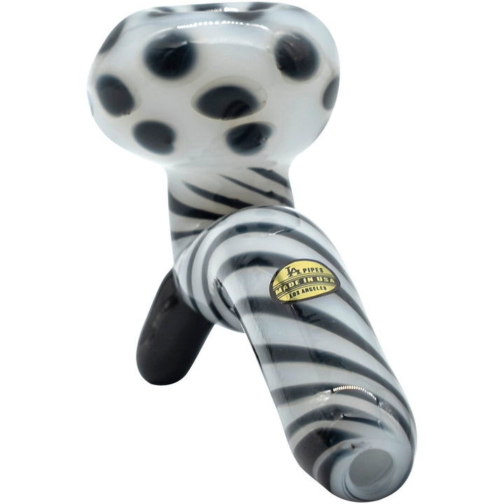 LA Pipes Bone White Sitting Sherlock Glass Pipe - Headshop.com