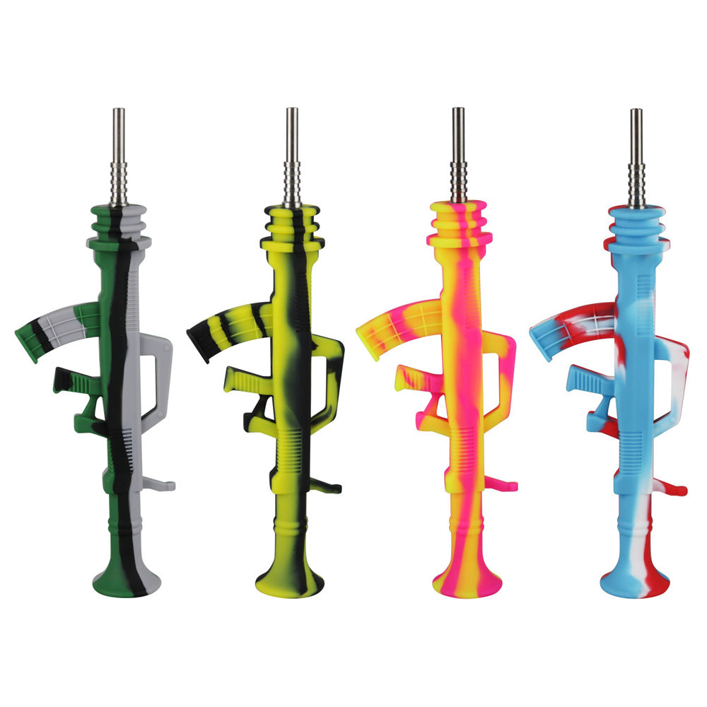 AK47 Dab Straw - Silicone / 9.5" / Colors Vary - Headshop.com