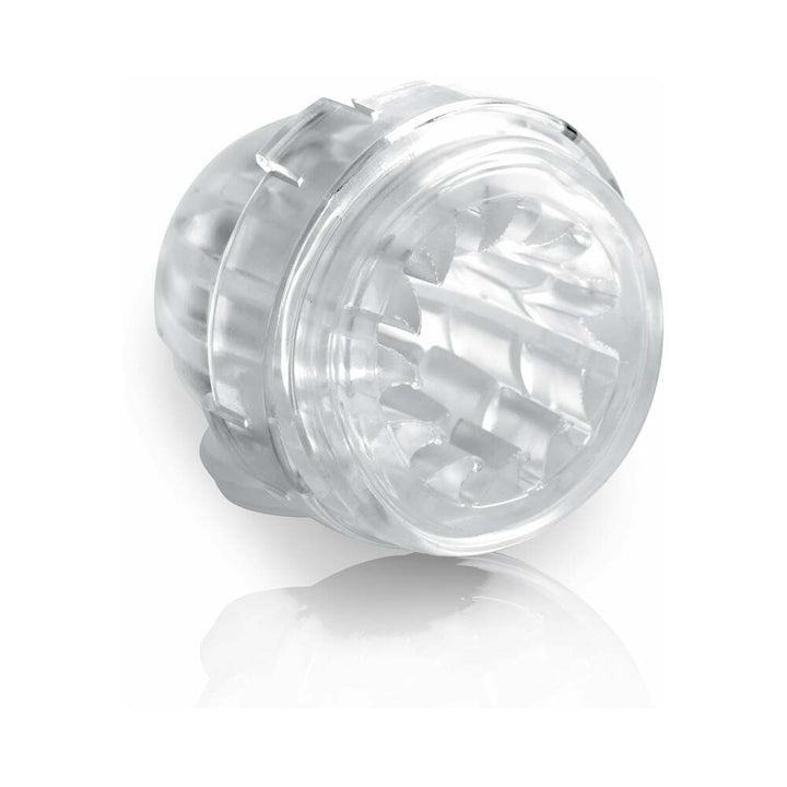 PDX Mega-Bator Ass Rechargeable Rotating Thrusting Stroker With Hands-Free Suction Cup Clear/Black - Headshop.com