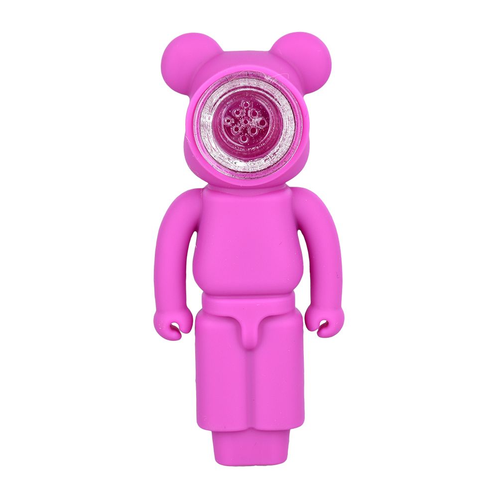 Bear Silicone Hand Pipe - 4.5"/ 6 ct - Headshop.com