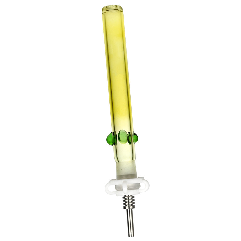 Glass Honey Straw w/ Titanium Tip - 6" - Headshop.com