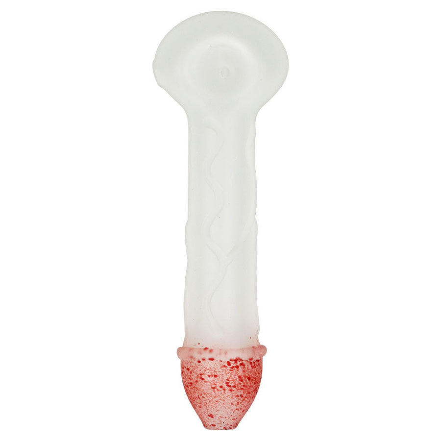 Phosphorescent Phallus Glow in the Dark Glass Pipe - 6.25" - Headshop.com