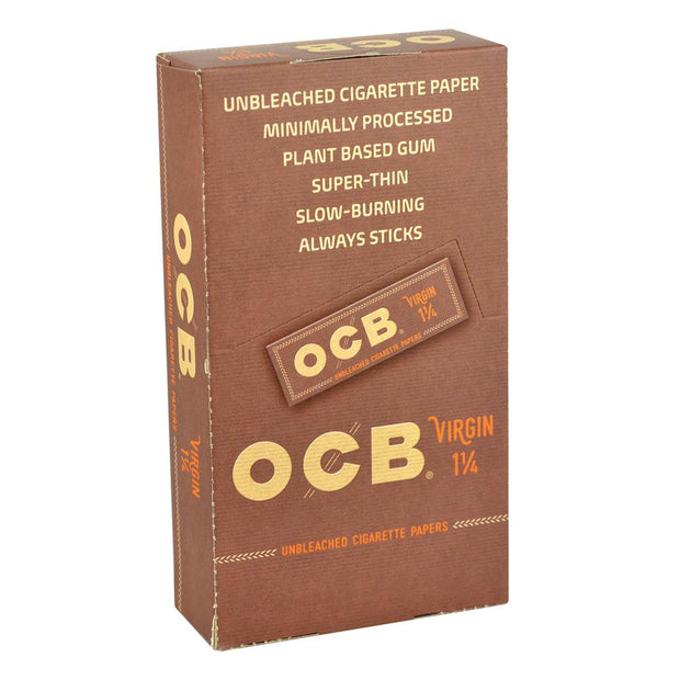 OCB Virgin Rolling Papers | 1 1/4 Inch - Headshop.com