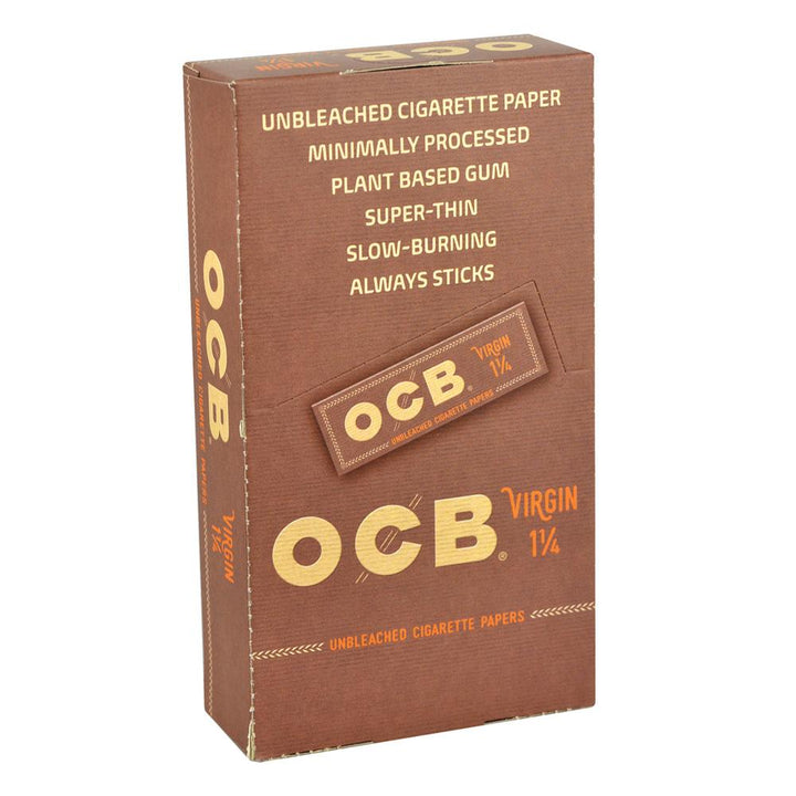 OCB Virgin Rolling Papers | 1 1/4 Inch - Headshop.com