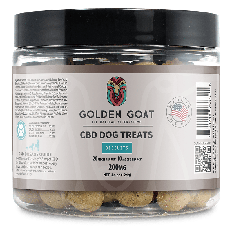 CBD Dog Treats 200MG for Relaxation and Stress by Golden Goat - Headshop.com