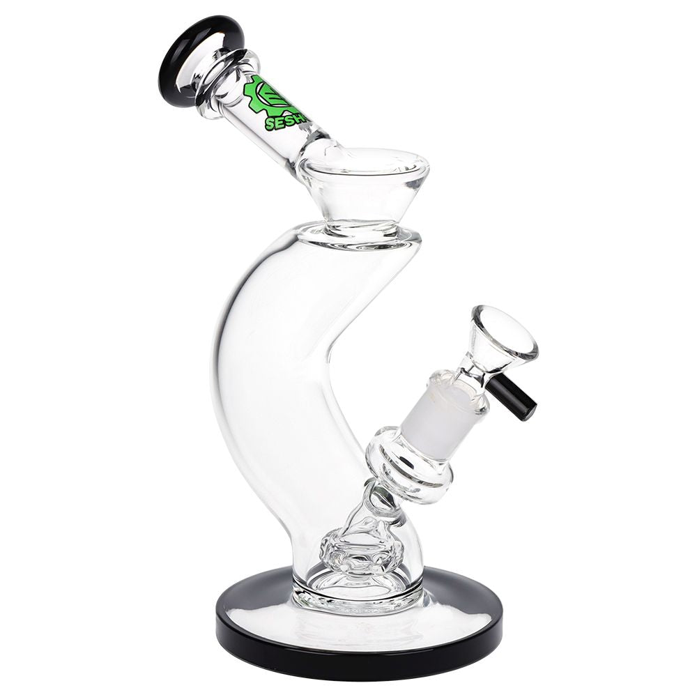 SeshGear Hip Check Curved Glass Water Pipe | 7.75" | 14mm F - Headshop.com