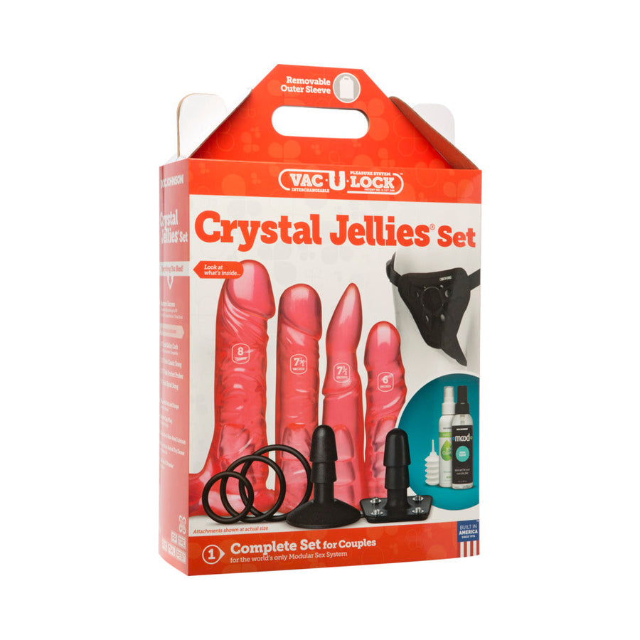 Vac-U-Lock Crystal Jellies Set PINK - Headshop.com