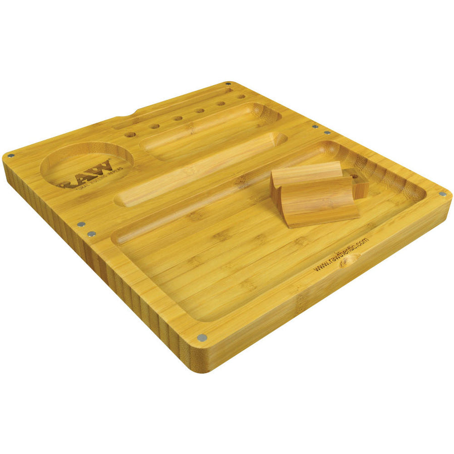 RAW Backflip Magnetic Bamboo Rolling Tray - Headshop.com