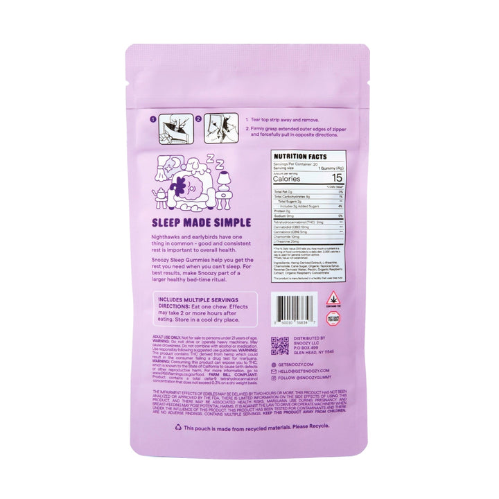 Snoozy Sleep With Benefits Microdose Gummies - Headshop.com