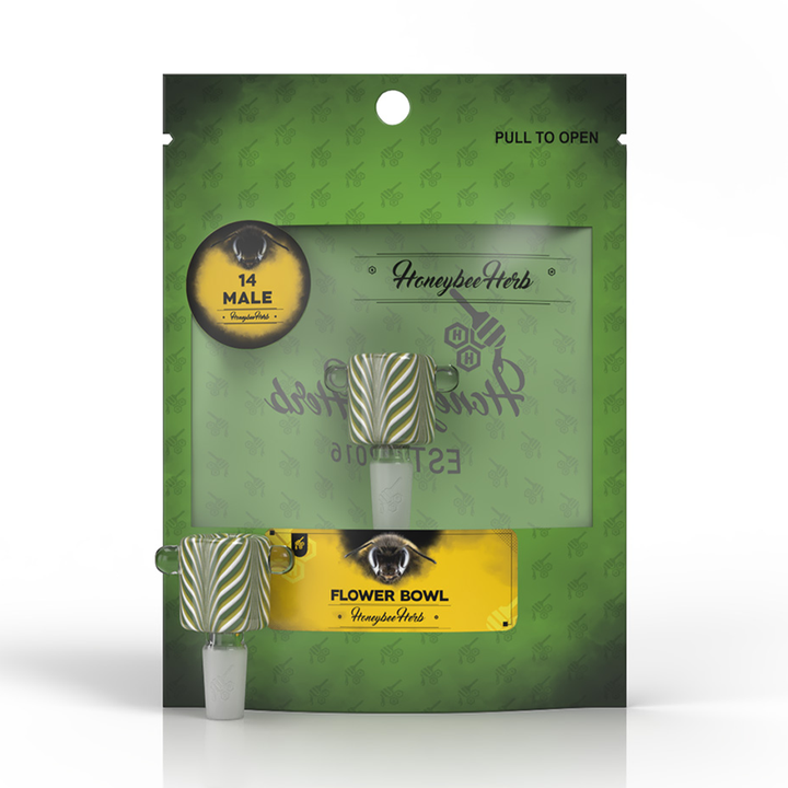 Honeybee Herb Flower Bowls (Green Line) - Headshop.com