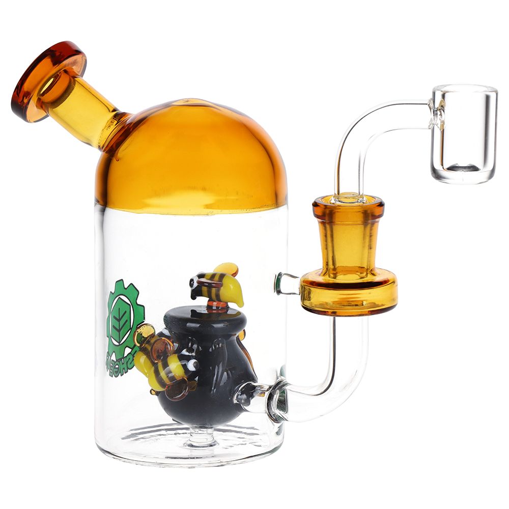 SeshGear Buzzin' Around the Honey Pot Glass Dab Rig - 5" / 14mm F - Headshop.com