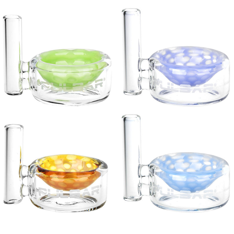 Pulsar Honeycomb Concentrate Dish w/ Dabber Holder - 2" / Colors Vary - Headshop.com