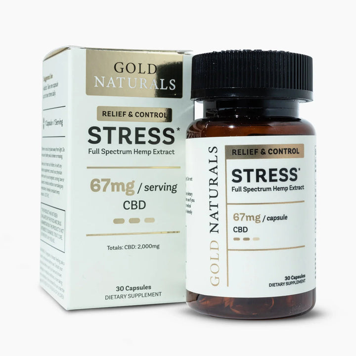 Gold Naturals Stress Relief Soft Gels - Headshop.com