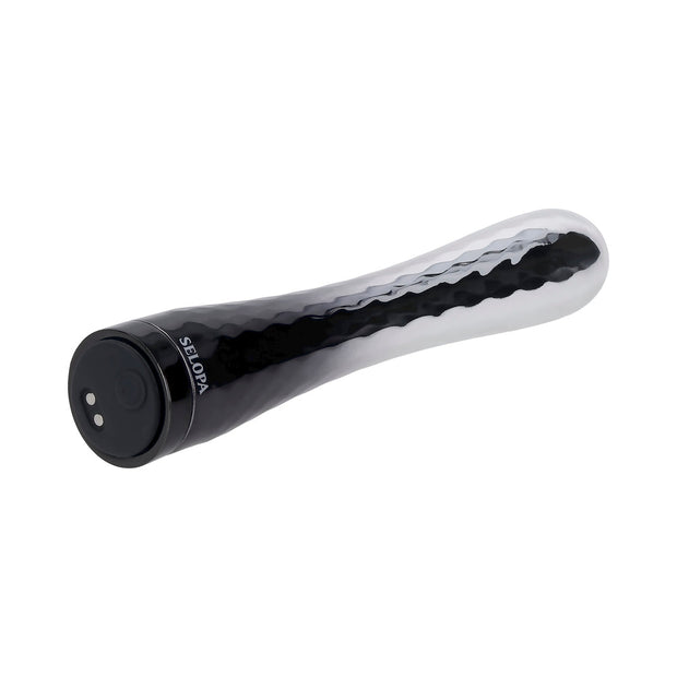 Selopa Silverado Rechargeable Vibrator ABS Plastic & Silicone Silver/Black - Headshop.com