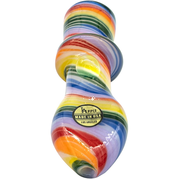 LA Pipes "Rainbow Tornado" Chillum Pipe - Headshop.com