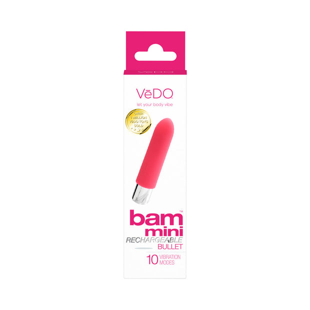 VeDO Bam Mini Rechargeable Bullet Vibe - Foxy Pink - Headshop.com