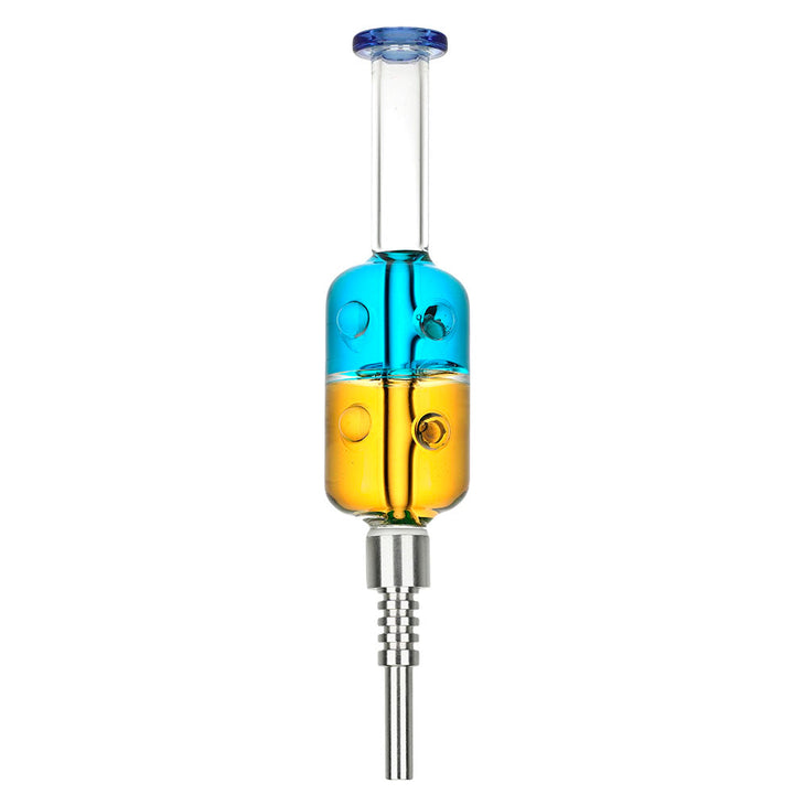 Dual Color Glycerin Dab Straw w/ SS Tip - 8" / Colors Vary - Headshop.com