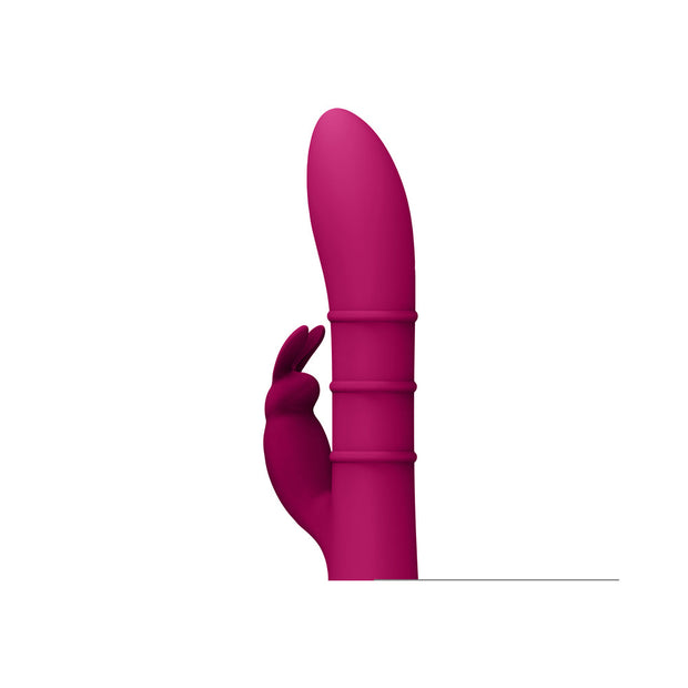 VIVE SORA Rechargeable Silicone G-Spot Rabbit Vibrator with Up & Down Stimulating Rings Pink - Headshop.com
