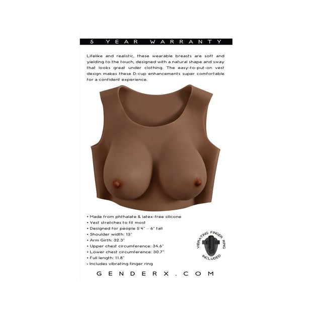 Gender X Undergarments Plate D-Cup Silicone Dark - Headshop.com