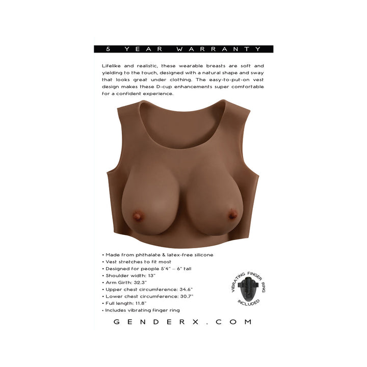 Gender X Undergarments Plate D-Cup Silicone Dark - Headshop.com