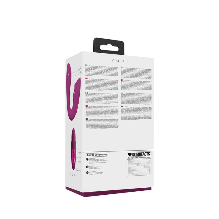 VIVE YUKI Rechargeable Dual Motor G-Spot Vibrator with Massaging Beads Pink - Headshop.com