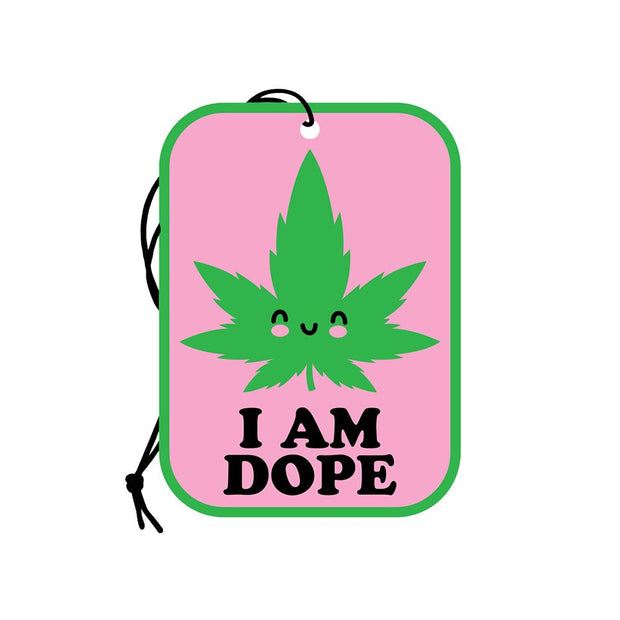 Wood Rocket Car Air Freshener - I Am Dope / Mint Scent / 4"x3" - Headshop.com