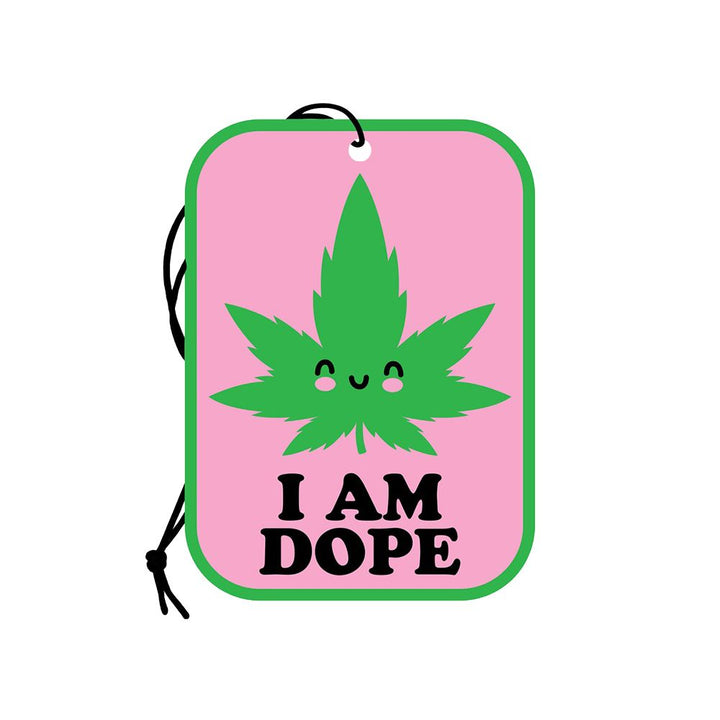 Wood Rocket Car Air Freshener - I Am Dope / Mint Scent / 4"x3" - Headshop.com