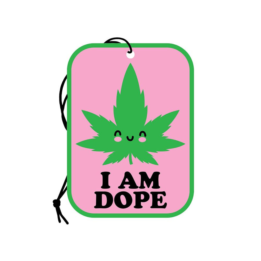 Wood Rocket Car Air Freshener - I Am Dope / Mint Scent / 4"x3" - Headshop.com