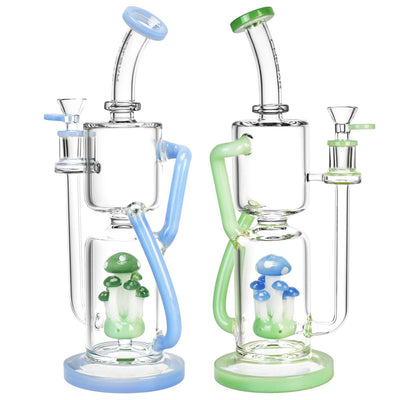 Pulsar Shroom Recycler Water Pipe - 12"/14mm F/Colors Vary - Headshop.com