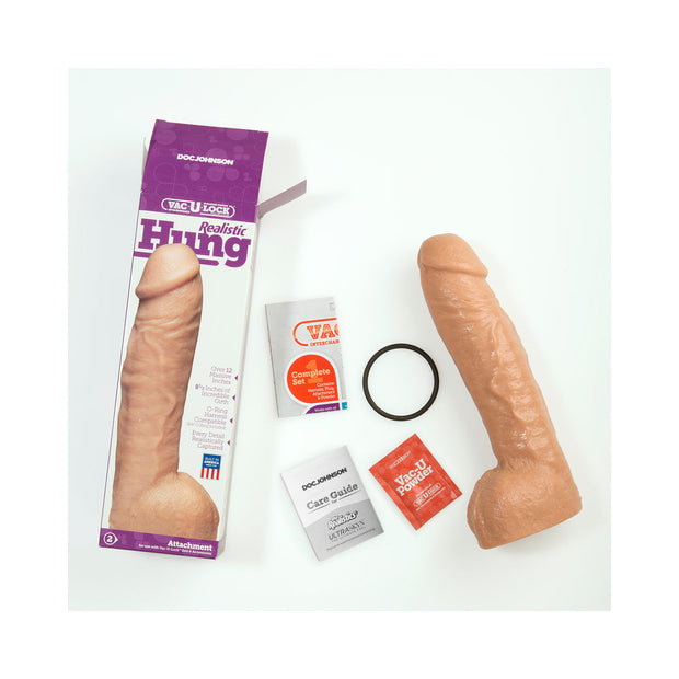 Vac-U-Lock - Realistic Hung White - Headshop.com