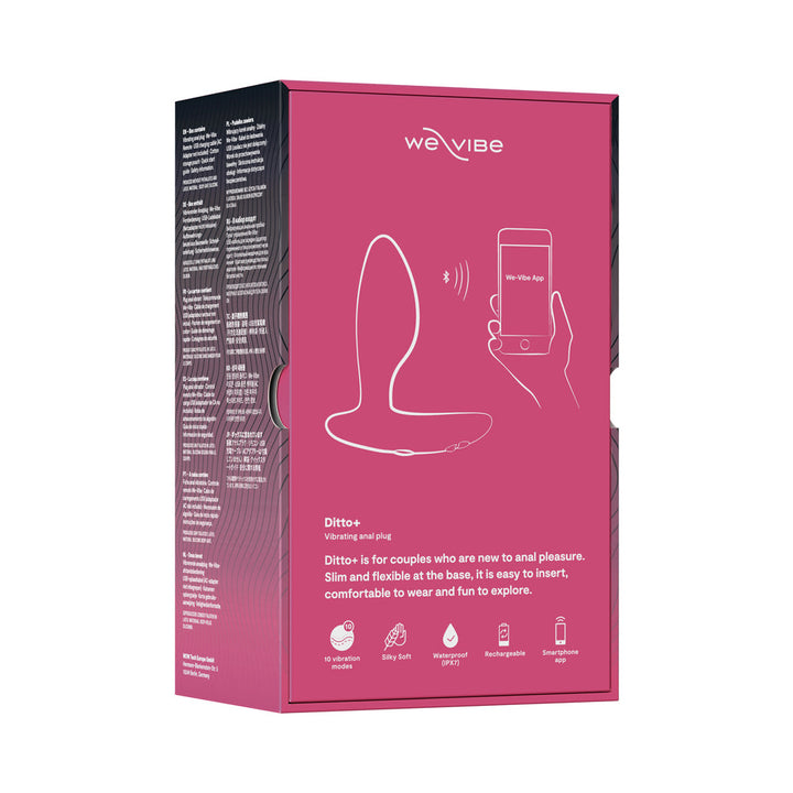 We-Vibe Ditto+ Rechargeable Remote-Controlled Silicone Vibrating Anal Plug Cosmic Pink - Headshop.com