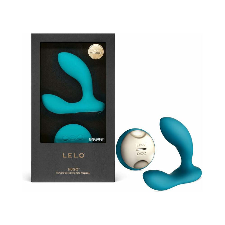 LELO HUGO Rechargeable Remote Control Prostate Vibrator Ocean Blue - Headshop.com