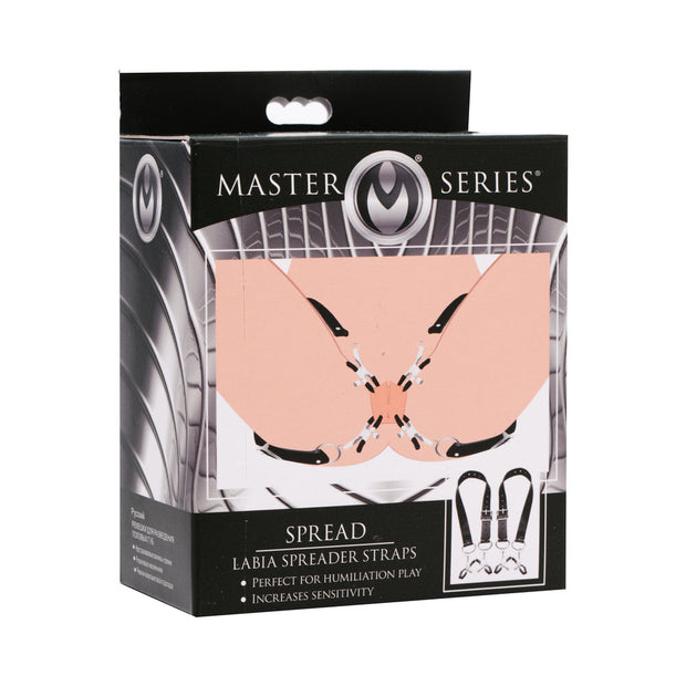 Master Series Spread Labia Spreader Straps With Clamps - Headshop.com