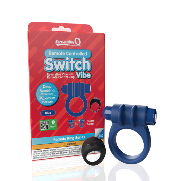 Screaming O Remote Controlled Switch Vibrating Ring Blue Screaming O Remote Controlled Switch Vibrating Ring Blue