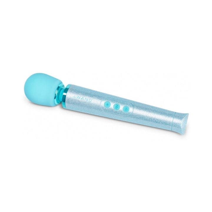 Le Wand All That Glimmers Petite Rechargeable Vibrating Massager Special Edition Set Light Blue - Headshop.com