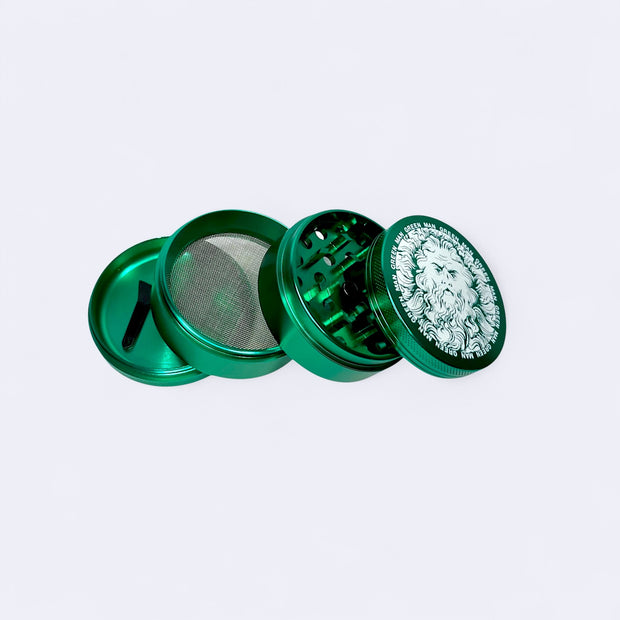 Green Man Green Aluminum 4-Piece Grinder, 2.5" - Headshop.com
