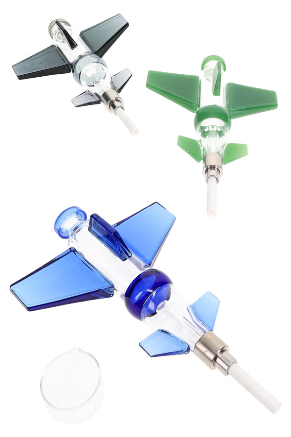 Glass Plane Dab Straw Kit “Sky Sipper” – 6.5″ – Ceramic Tip – Assorted Glass Plane Dab Straw Kit “Sky Sipper” – 6.5″ – Ceramic Tip – Assorted