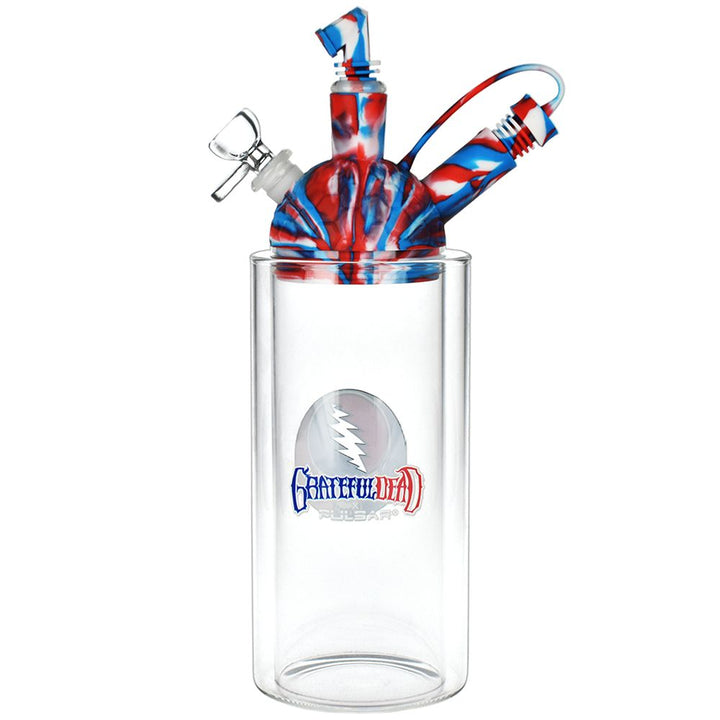 Grateful Dead x Pulsar Silicone & Glass Gravity Water Pipe - 11" - Headshop.com