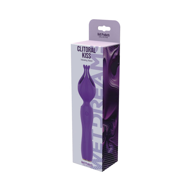 Wet Dreams Clitoral Kiss Flower Petal Silicone Vibrator Purple - Headshop.com