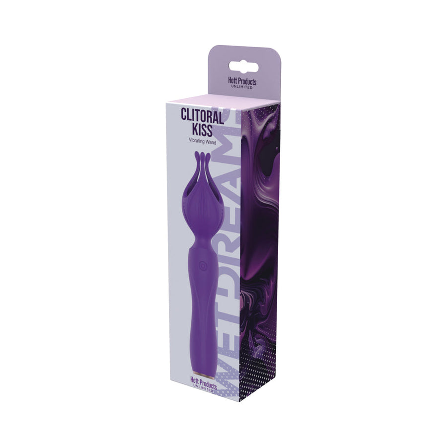 Wet Dreams Clitoral Kiss Flower Petal Silicone Vibrator Purple - Headshop.com