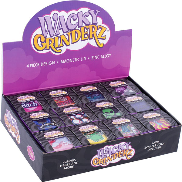 Wacky Grinders Fully Wacky Assortment - 2" / 4pc /12ct Wacky Grinders Fully Wacky Assortment - 2" / 4pc /12ct