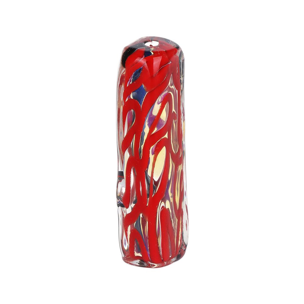 Blood Moon Dichro Stripe Squared Glass Hand Pipe - 3.5" - Headshop.com