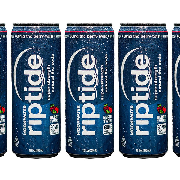 Moonwater Riptide Natural Hemp-Derived D9 THC Infused Soda | 12oz | 60mg | 24ct Case Moonwater Riptide Natural Hemp-Derived D9 THC Infused Soda | 12oz | 60mg | 24ct Case